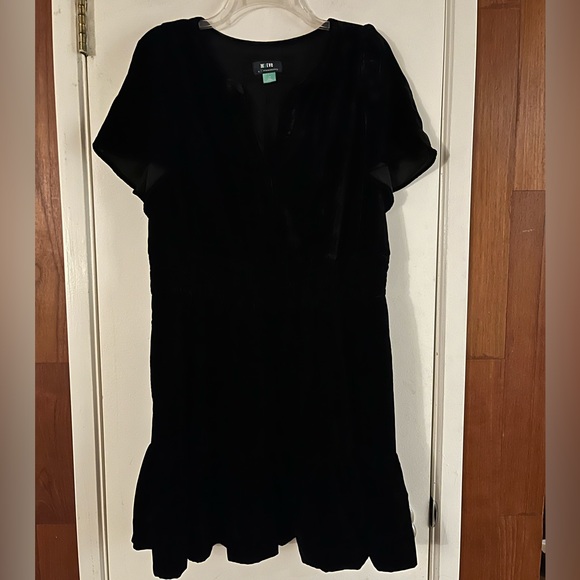 Anthropologie Somerset Mini Dress Black Velvet - Picture 2 of 5